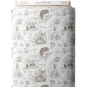  Tissu coton imprimé pour enfants Animaux de la Forêt - Certifié Oeko-Tex® Mercerie des Princesses