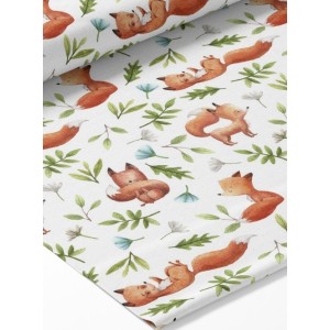  Tissu coton imprimé pour enfants Renard Dans La Forêt - Certifié Oeko-Tex® Mercerie des Princesses
