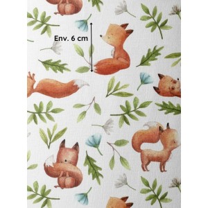  Tissu coton imprimé pour enfants Renard Dans La Forêt - Certifié Oeko-Tex® Mercerie des Princesses