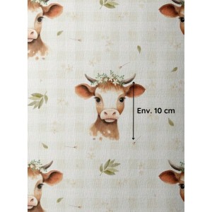 Tissu coton imprimé pour enfants Douce Campagne - Certifié Oeko-Tex® Mercerie des Princesses