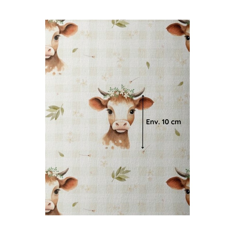 Tissu coton imprimé pour enfants Douce Campagne - Certifié Oeko-Tex® Mercerie des Princesses