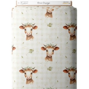  Tissu coton imprimé pour enfants Douce Campagne - Certifié Oeko-Tex® Mercerie des Princesses