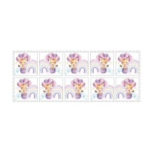 Coupon Lingettes Jolie Girafe coton imprimé à réaliser soi-même  - Certifié Oeko-Tex®