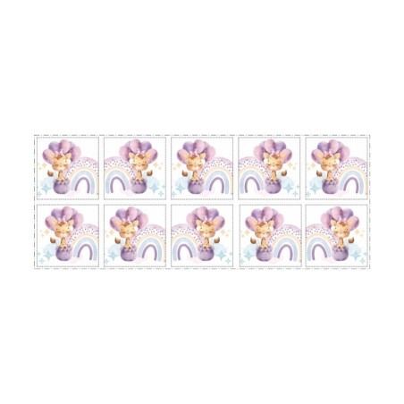 Coupon Lingettes Jolie Girafe coton imprimé à réaliser soi-même  - Certifié Oeko-Tex®