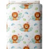 Tissu coton imprimé pour enfants Lion Tropical - Certifié Oeko-Tex® Mercerie des Princesses