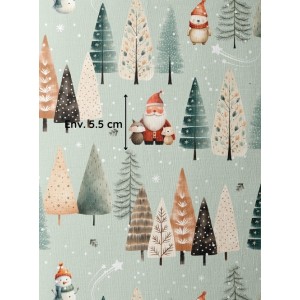  Tissu coton imprimé La Forêt du Père Noël - Certifié Oeko-Tex® Mercerie des Princesses