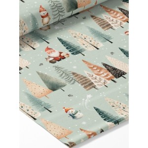  Tissu coton imprimé La Forêt du Père Noël - Certifié Oeko-Tex® Mercerie des Princesses