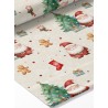  Tissu coton imprimé Joyeux Noël Beige- Certifié Oeko-Tex® Mercerie des Princesses