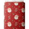  Tissu coton imprimé Papa Noël Rouge- Certifié Oeko-Tex® Mercerie des Princesses