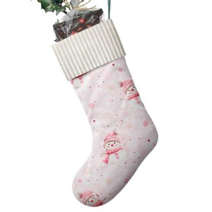  Tissu coton imprimé Bonhomme de Neige rose- Certifié Oeko-Tex® Mercerie des Princesses