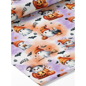  Tissu coton imprimé Fantôme d'Halloween  - Certifié Oeko-Tex® Mercerie des Princesses