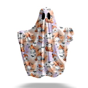  Tissu coton imprimé Fantôme d'Halloween  - Certifié Oeko-Tex® Mercerie des Princesses