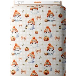Tissu coton imprimé Ghosty - Certifié Oeko-Tex® Mercerie des Princesses