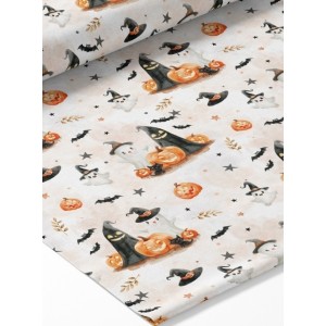  Tissu coton imprimé Citrouilles Party - Certifié Oeko-Tex® Mercerie des Princesses