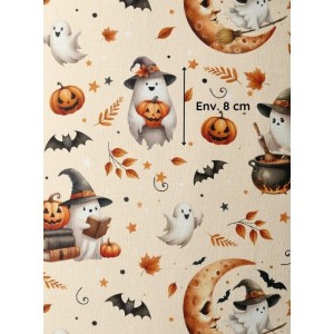 Tissu coton imprimé Magique Halloween - Certifié Oeko-Tex® Mercerie des Princesses