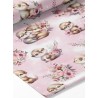  Tissu coton imprimé pour enfants Loutres Rose- Certifié Oeko-Tex® Mercerie des Princesses