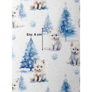  Tissu coton imprimé pour enfants Renard Polaire - Certifié Oeko-Tex® Mercerie des Princesses