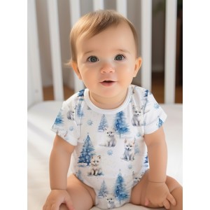  Tissu coton imprimé pour enfants Renard Polaire - Certifié Oeko-Tex® Mercerie des Princesses