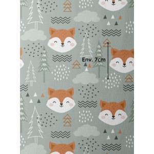 Tissu coton imprimé pour enfants Mini Renard - Certifié Oeko-Tex® Mercerie des Princesses
