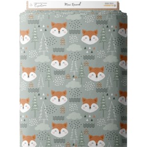  Tissu coton imprimé pour enfants Mini Renard - Certifié Oeko-Tex® Mercerie des Princesses
