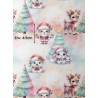  Tissu coton imprimé Pastel Christmas - Certifié Oeko-Tex® Mercerie des Princesses