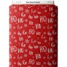 Tissu coton imprimé Noël Rouge Ho Ho Ho Certifié Oeko-Tex® Mercerie des Princesses