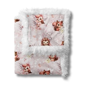  Tissu coton imprimé pour enfants Woodland Vieux Rose - Certifié Oeko-Tex® Mercerie des Princesses