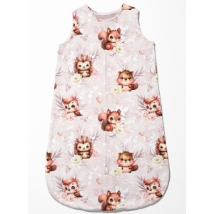  Tissu coton imprimé pour enfants Woodland Vieux Rose - Certifié Oeko-Tex® Mercerie des Princesses