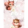  Tissu coton imprimé pour enfants Woodland Vieux Rose - Certifié Oeko-Tex® Mercerie des Princesses