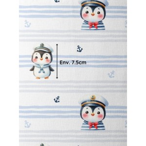 Tissu coton imprimé pour enfants Petit Matelot - Certifié Oeko-Tex® Mercerie des Princesses