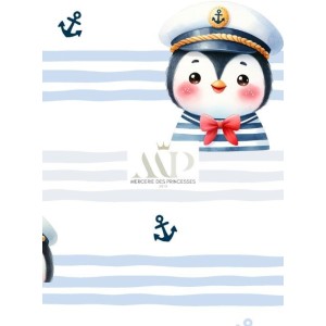  Tissu coton imprimé pour enfants Petit Matelot - Certifié Oeko-Tex® Mercerie des Princesses