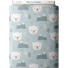  Tissu coton imprimé pour enfants Mini Ours Polaire - Certifié Oeko-Tex® Mercerie des Princesses