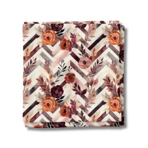  Tissu coton imprimé Chevron Automnal - Certifié Oeko-Tex® Mercerie des Princesses