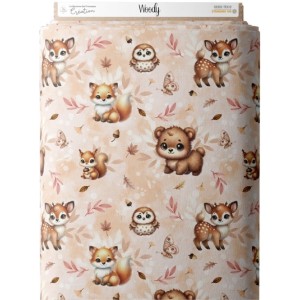 Tissu coton imprimé pour enfants Woody - Certifié Oeko-Tex® Mercerie des Princesses