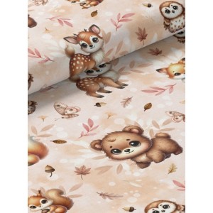  Tissu coton imprimé pour enfants Woody - Certifié Oeko-Tex® Mercerie des Princesses