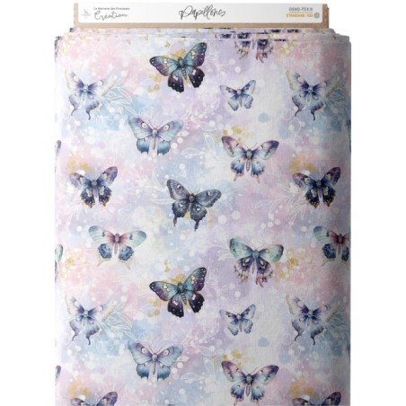 Tissu coton imprimé pour enfants Papillons - Certifié Oeko-Tex® Mercerie des Princesses