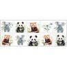 Coupon Lingettes Pandas & Koala Eucalyptus coton imprimé à réaliser soi-même  - Certifié Oeko-Tex®