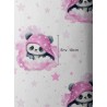  Tissu coton imprimé pour enfants Panda dans les nuages Rose - Certifié Oeko-Tex® Mercerie des Princesses