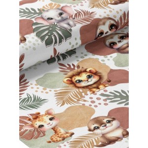  Tissu coton imprimé pour enfants Savane Safari  - Certifié Oeko-Tex® Mercerie des Princesses