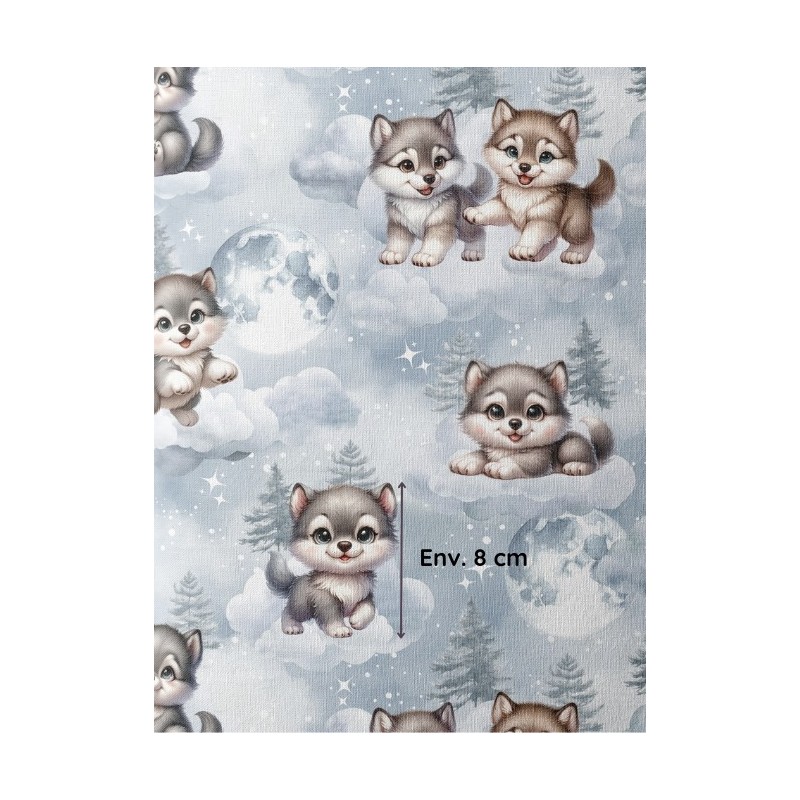Tissu coton Baby Wolf - Certifié Oeko-Tex® Mercerie des Princesses