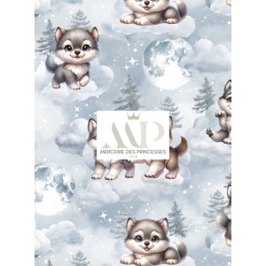  Tissu coton Baby Wolf - Certifié Oeko-Tex® Mercerie des Princesses