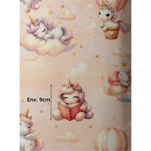  Tissu coton imprimé pour enfants Tendre Licorne- Certifié Oeko-Tex® Mercerie des Princesses