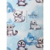 Tissu coton imprimé pour enfants Animaux De La Banquise - Certifié Oeko-Tex® Mercerie des Princesses