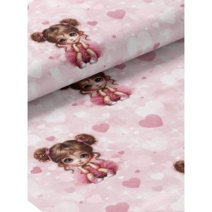 Tissu coton imprimé pour enfants Petite Danseuse Rose- Certifié Oeko-Tex® Mercerie des Princesses