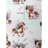 Tissu coton imprimé pour enfants Poney - Certifié Oeko-Tex® Mercerie des Princesses