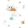  Tissu coton imprimé pour enfants Petite Tortue - Certifié Oeko-Tex® Mercerie des Princesses