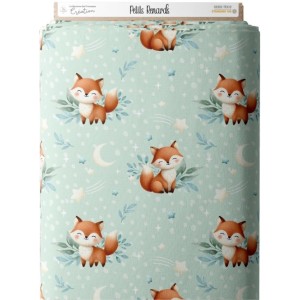 Tissu coton imprimé pour enfants Petits Renards- Certifié Oeko-Tex® Mercerie des Princesses
