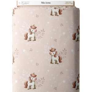 Tissu coton imprimé pour enfants Petits Licornes- Certifié Oeko-Tex® Mercerie des Princesses