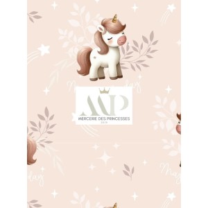  Tissu coton imprimé pour enfants Petits Licornes- Certifié Oeko-Tex® Mercerie des Princesses