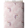  Tissu coton imprimé pour enfants Licorne Rose- Certifié Oeko-Tex® Mercerie des Princesses